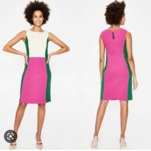 Boden Geraldine Green Pink Dress 18 NEW